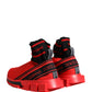 Red Black Sorrento Socks Sneakers Shoes