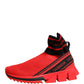 Red Black Sorrento Socks Sneakers Shoes