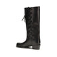Black Calf Leather Bos Taurus Lace-Up Boots