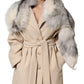 White Fox Fur Neck Wrap Warmer Winter Scarf