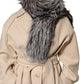 Gray Fox Fur Neck Wrap Warmer Winter Scarf