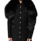 Black Fox Fur Neck Wrap Warmer Winter Scarf