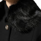 Black Fur Shawl Neck Wrap Cover Collar Scarf