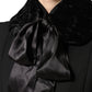 Black Lamb Fur Women Neck Warmer Winter Scarf