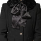 Black Lamb Fur Women Neck Warmer Winter Scarf