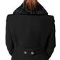 Black Lamb Fur Women Neck Warmer Winter Scarf