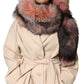 Pink Frost Fox Fur Neck Warmer Winter Scarf