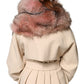 Pink Frost Fox Fur Neck Warmer Winter Scarf
