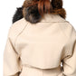 Brown Red Fox Fur Neck Warmer Winter Scarf