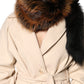 Brown Red Fox Fur Neck Warmer Winter Scarf