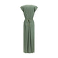 Bicolor Viscose Casual Dress