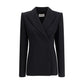 Black Fleece Wool Coat