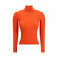 Orange Wool Turtleneck