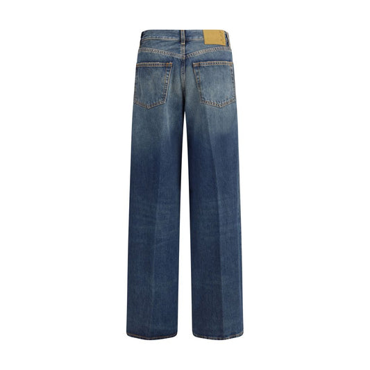 Blue Cotton Relaxed Fit Jeans