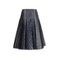 Black Polyamide Midi Skirt