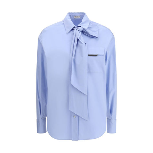 Blue Cotton Dress Shirt