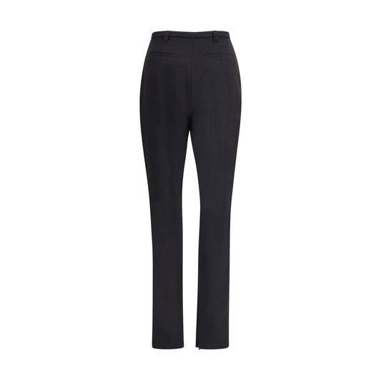 Black Polyester Skinny Pants