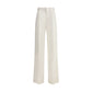 Beige Silk Pants