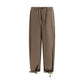 Brown Cotton Casual Pants