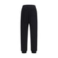 Black Cotton Casual Pants
