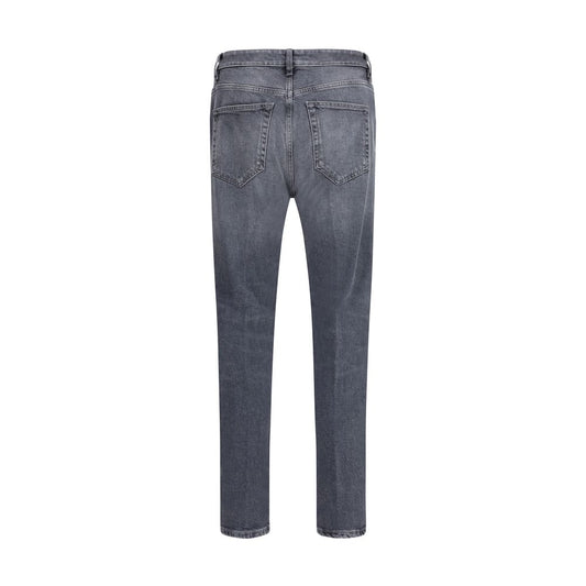Gray Cotton Jeans Denim