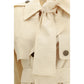 Beige Polyester Trench Coat