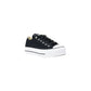 Black Fabric Platform Sneakers