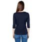 Blue Cotton Long Sleeve T-Shirt