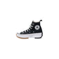 Black And White Fabric Chunky Sneakers
