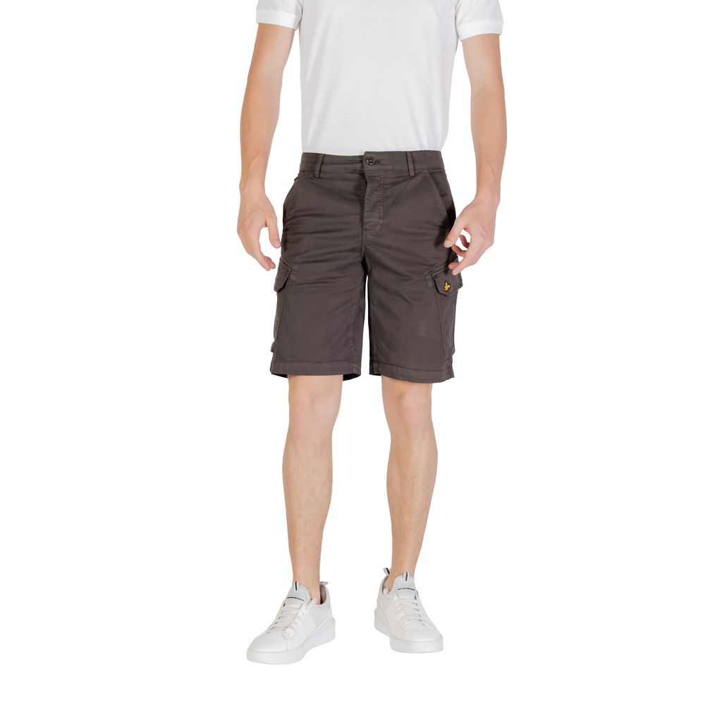 Gray Cotton Bermuda Shorts