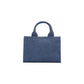 Blue Cotton Handbag