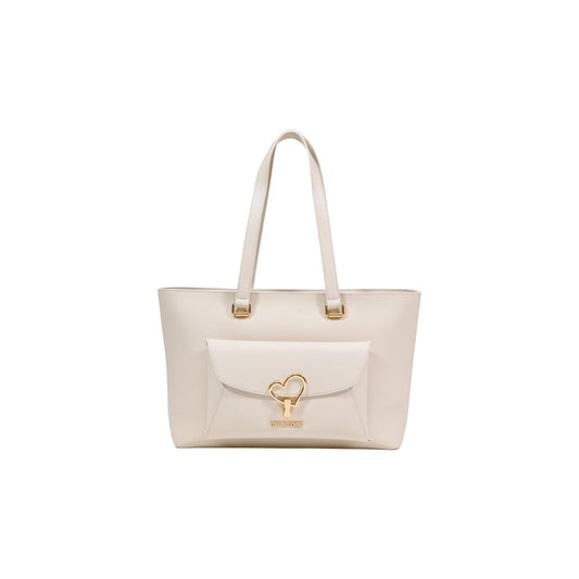 Beige Polyethylene Handbag