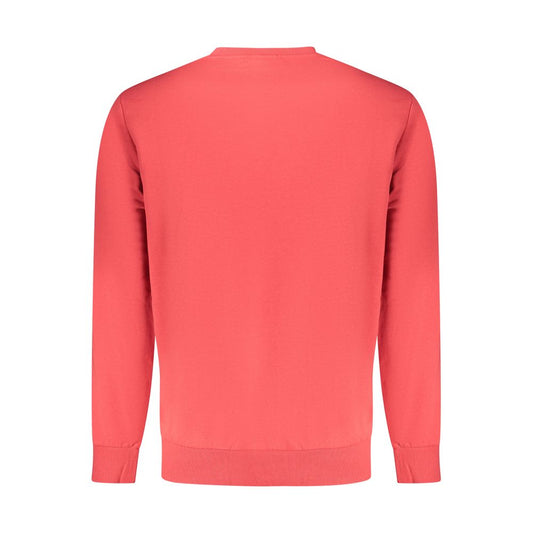 "Red Cotton Men Sweatshirt"
