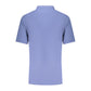Blue Cotton Men Polo