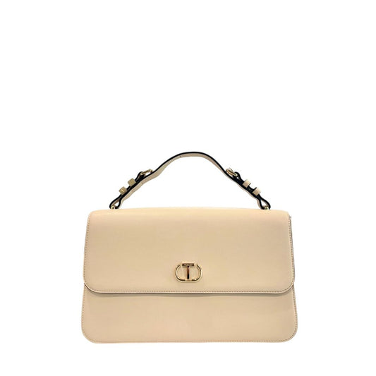 Beige Polyethylene Shoulder Bag