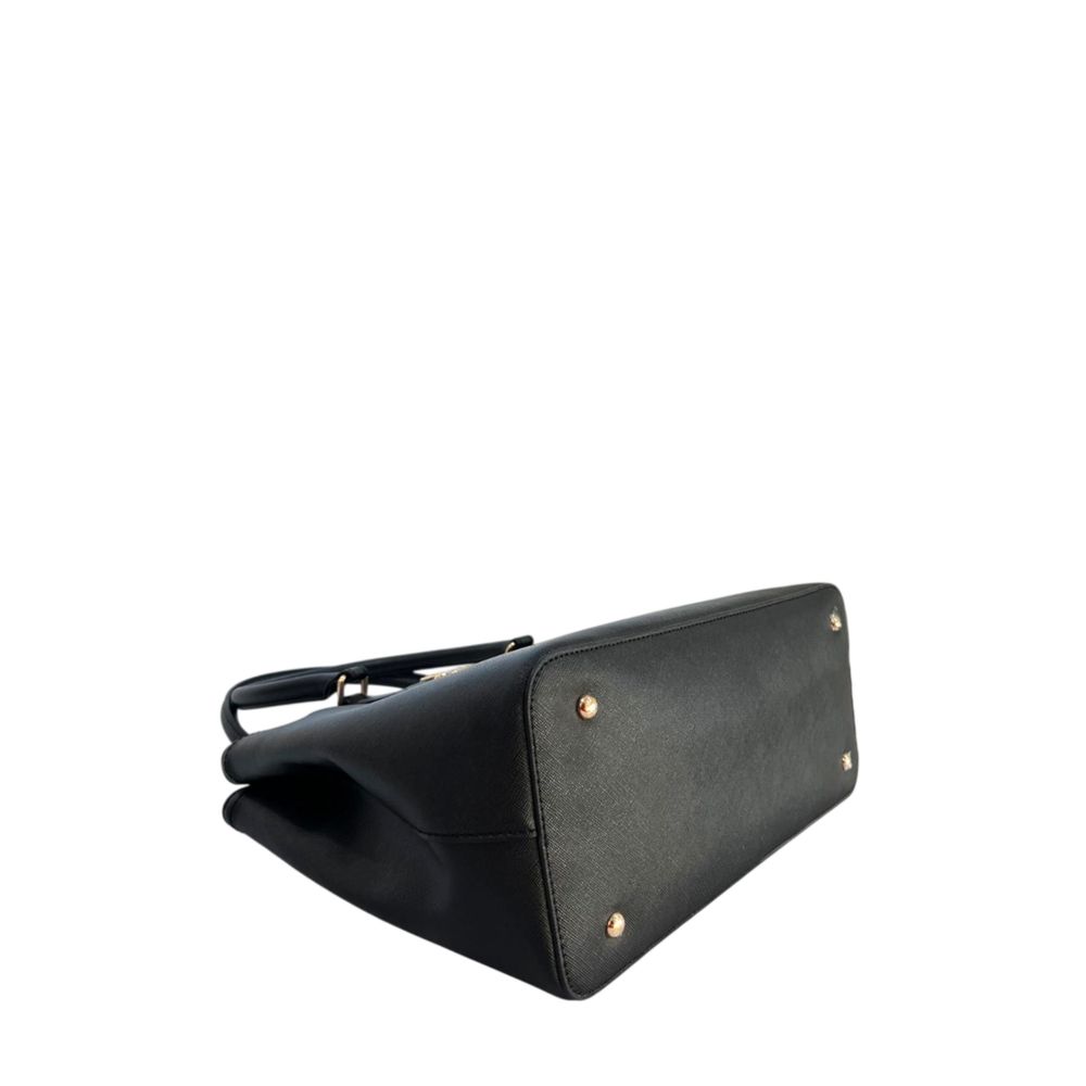 Yellow Polyurethane Women Shoulder Bag