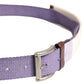 Men Purple Canvas Silver Metal Buckle Belt