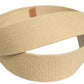 Men Beige Canvas Silver Metal Buckle Cintura Belt