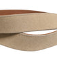 Men Beige Canvas Silver Metal Buckle Cintura Belt