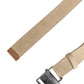 Men Beige Canvas Silver Metal Buckle Cintura Belt