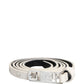 White Leather Studded Cintura Belt