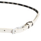 White Leather Studded Cintura Belt