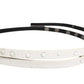 White Leather Studded Cintura Belt
