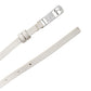 White Leather Studded Cintura Belt