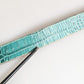 Women Green Leather Croco Print Studded Belt
