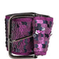 Women Purple Sequined Silver Metal Buckle Belt
