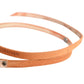 Women Orange Silver Metal Buckle Skinny Belt