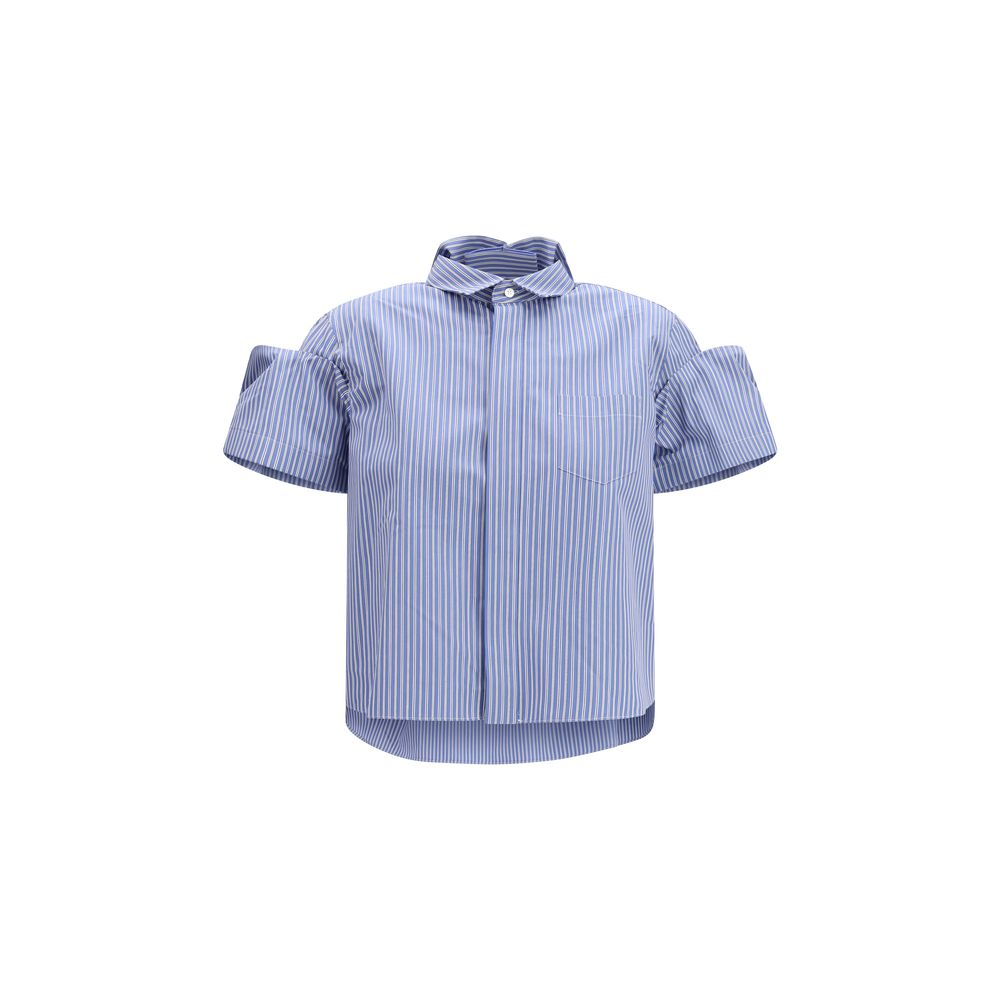 Blue Polyester Shortsleeve Shirt