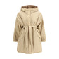 Beige Polyester Full-Length Jacket