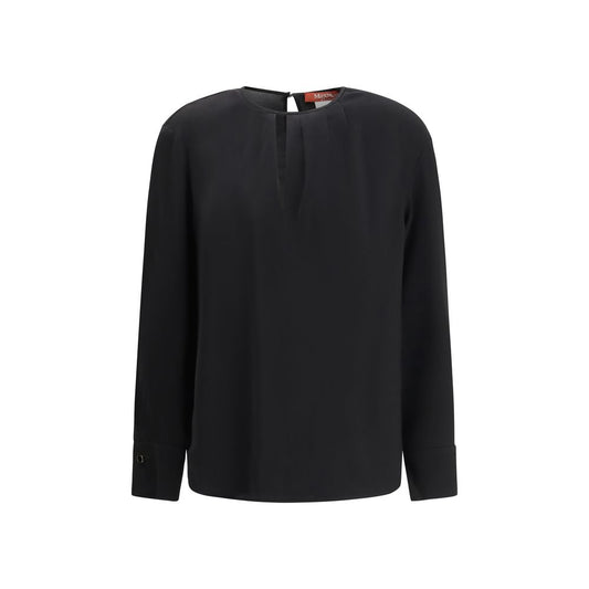 Black Triacetate Blouse